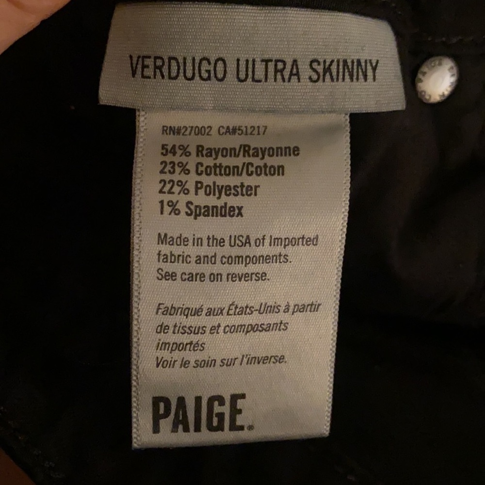 PAIGE, Black Verdugo Ultra Skinny Jeans - Picture 4 of 5